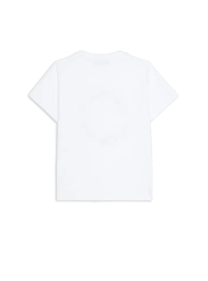 Balmain Kids Tshirt With Logo White