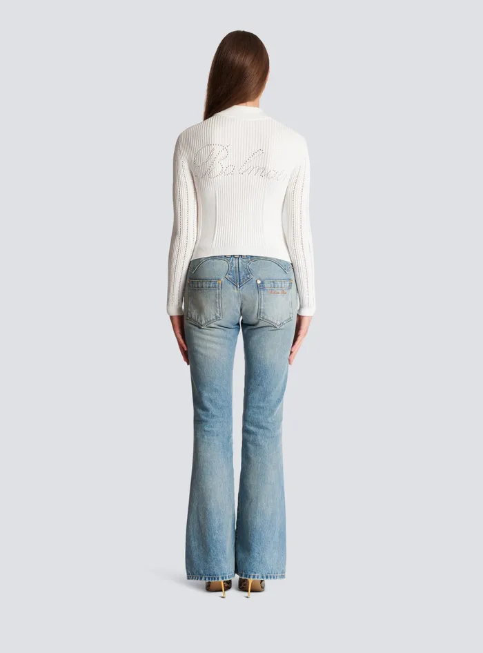 Balmain Knitwear Women Buttoned Knit Cardigan White
