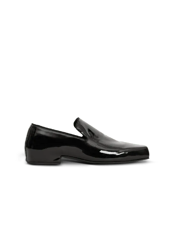 Balmain Loafers Men Eden Patent Leather Loafers Black
