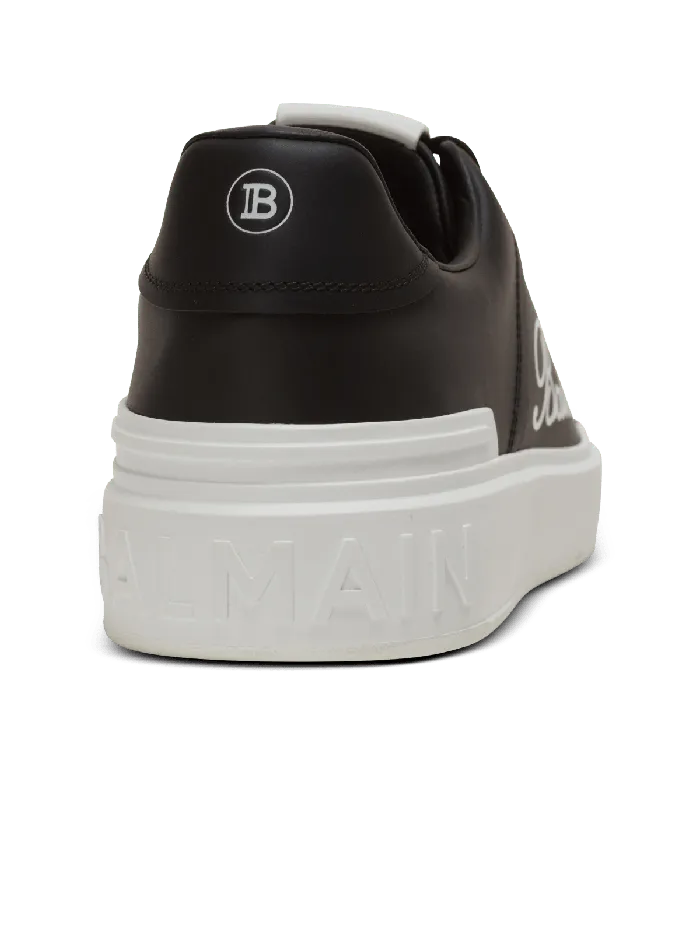 Balmain Sneakers Men BCourt Signature Calfskin Sneakers Black