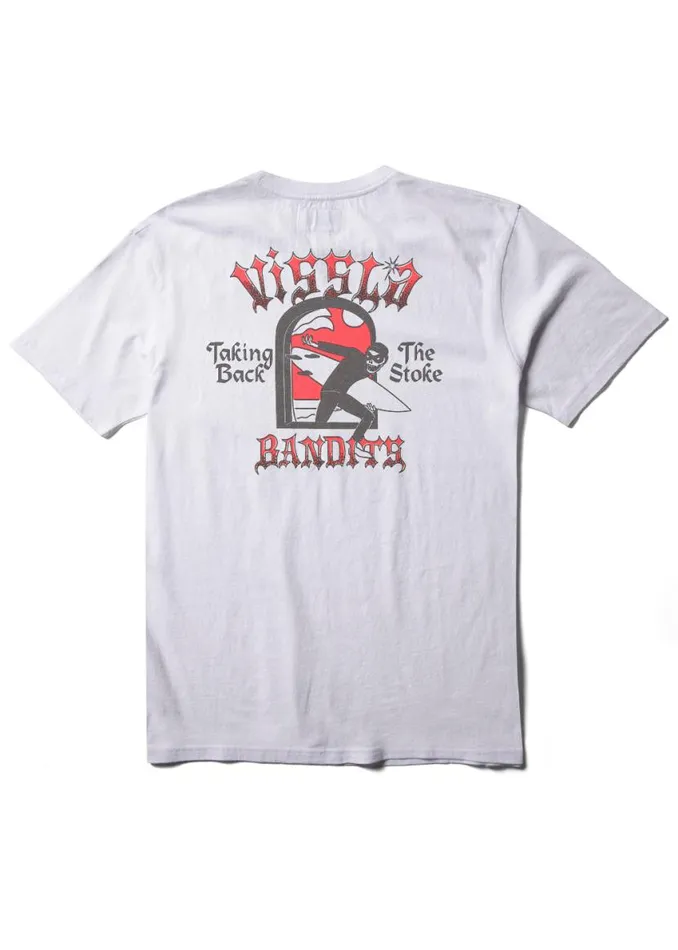 Bandits Ss Pkt Tee White Men Vissla Tees