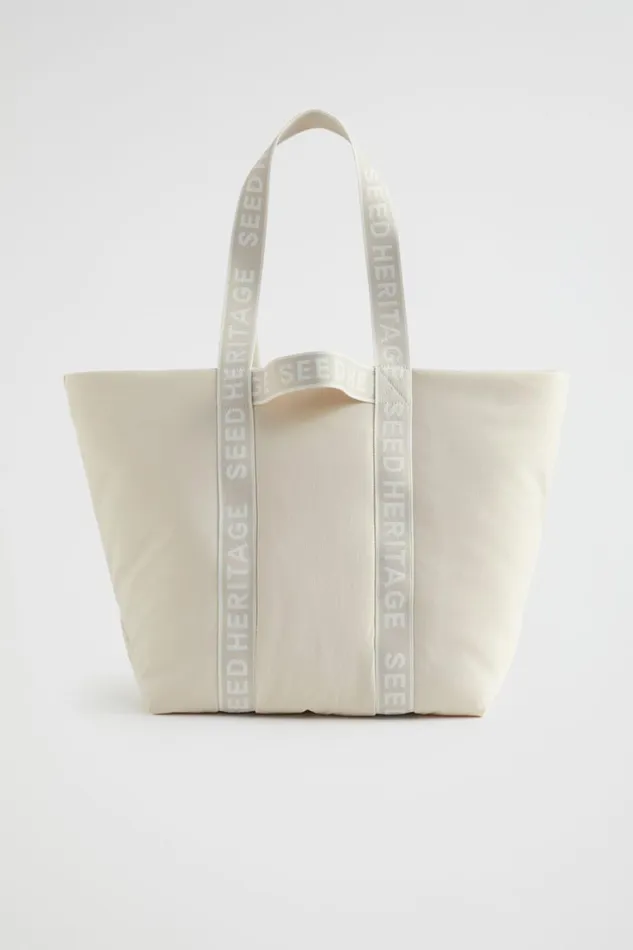 Beach Bags Woman Seed Heritage Monochrome Logo Tote Stone
