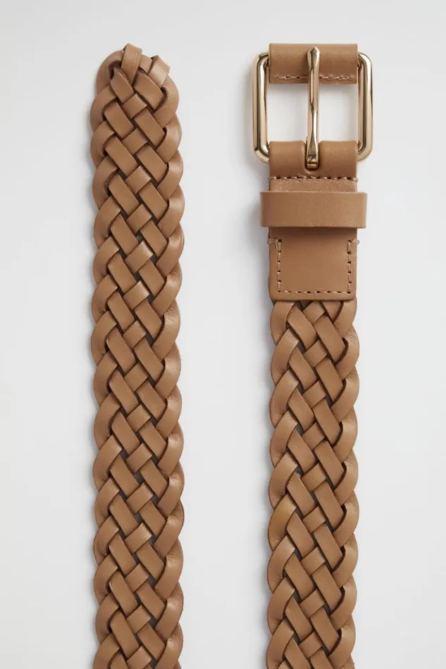 Belts Woman Seed Heritage Vanessa Woven Leather Belt Caramel