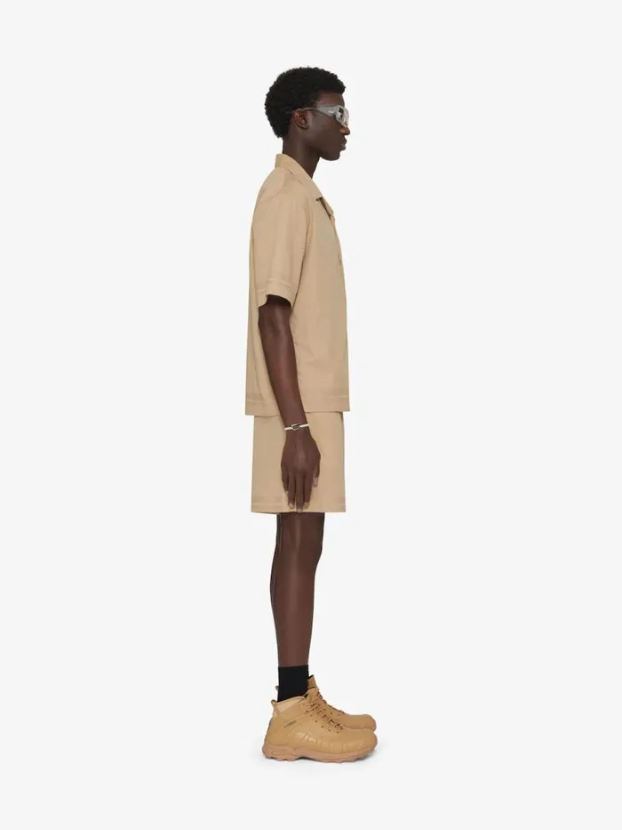Bermuda Shorts In 4g Cotton Beige Men Givenchy Pants and Shorts