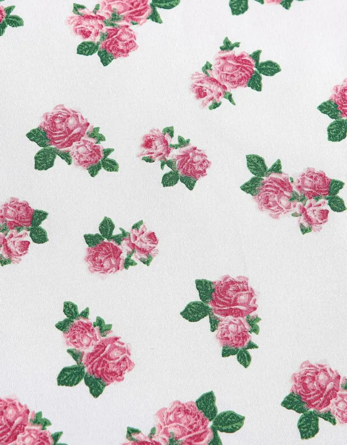 Betsey Johnson Women BETSEYS TINY PINK ROSES KING SHEET SET MULTI Betsey Johnson Women BETSEYS TINY PINK ROSES KING SHEET SET MULTI