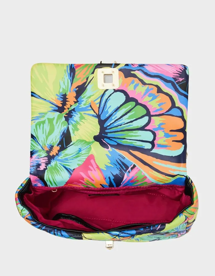 Betsey Johnson Women BUTTERFLY PUFFED FLAP BAG MULTI Betsey Johnson Women BUTTERFLY PUFFED FLAP BAG MULTI