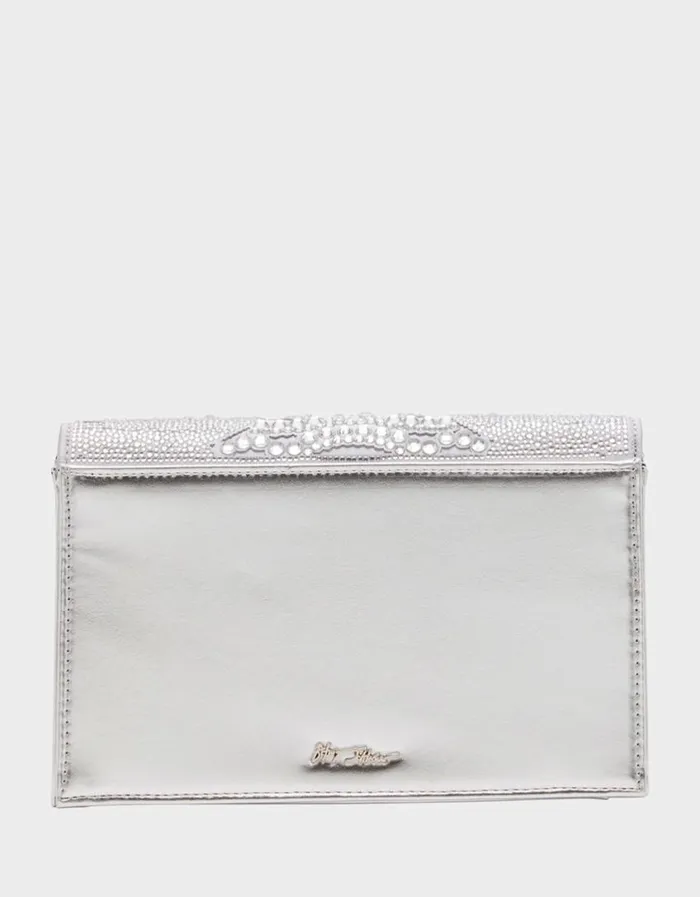 Betsey Johnson Women CUT OUT SPARKLER BAG SILVER Silver Betsey Johnson Women CUT OUT SPARKLER BAG SILVER Silver