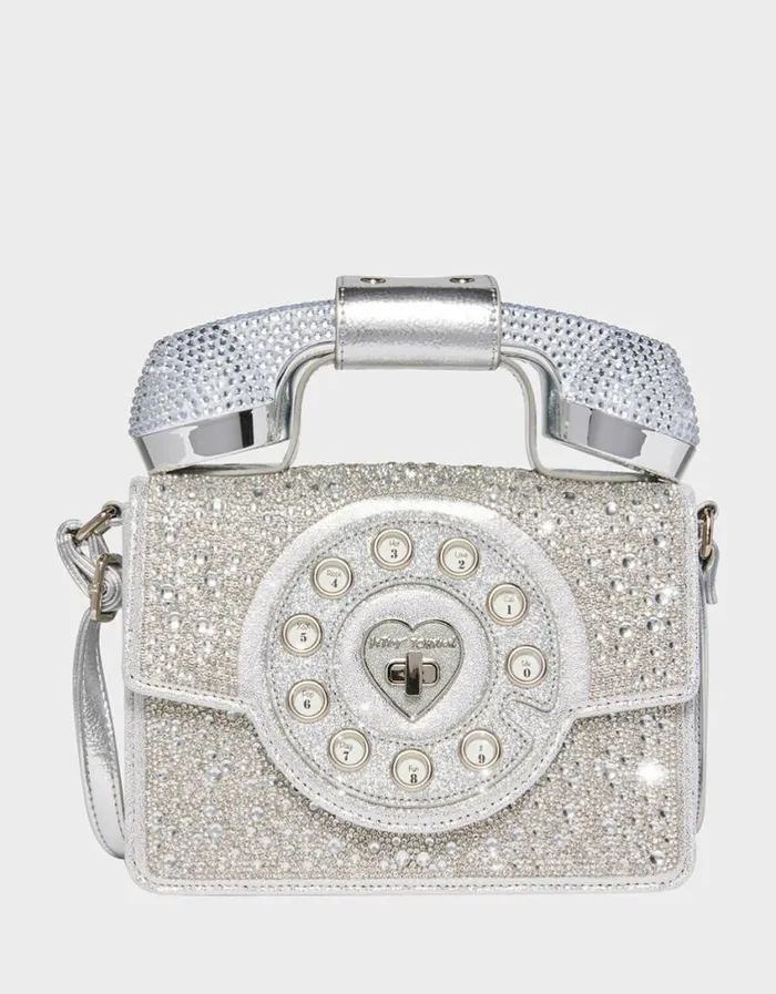 Betsey Johnson Women KITSCH MILLION STARS PHONE BAG SILVER Silver