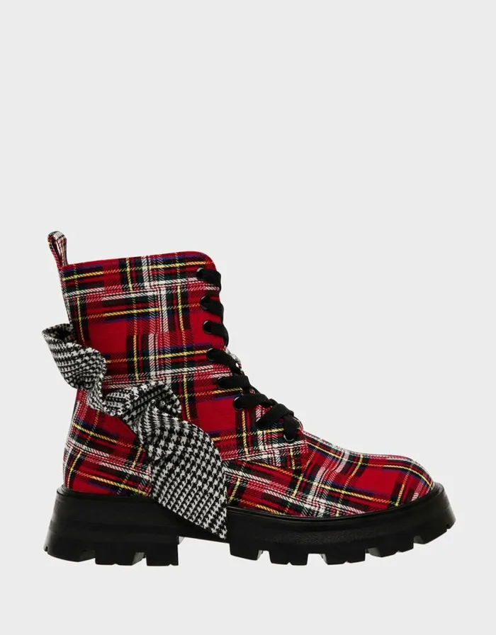 Betsey Johnson Women ROZEY RED PLAID Red Plaid