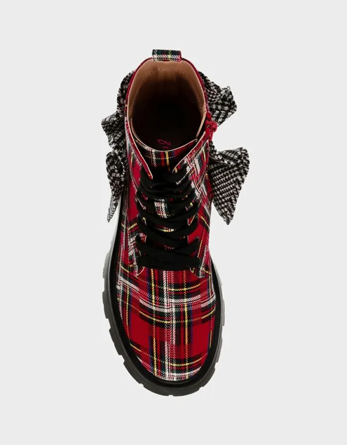 Betsey Johnson Women ROZEY RED PLAID Red Plaid