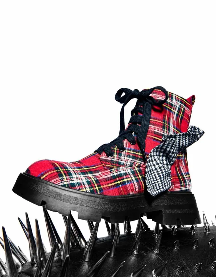 Betsey Johnson Women ROZEY RED PLAID Red Plaid