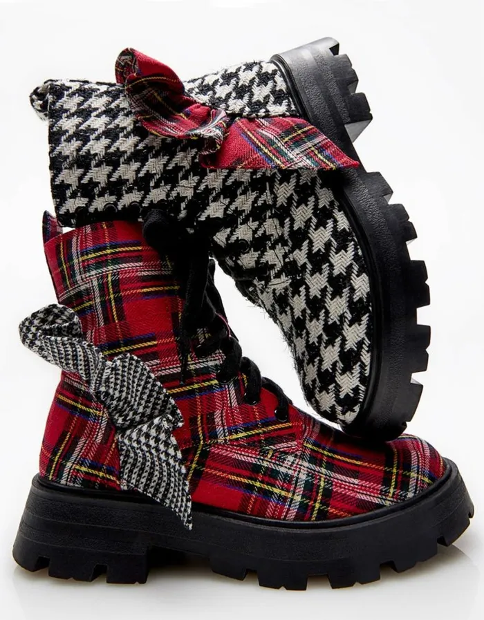 Betsey Johnson Women ROZEY RED PLAID Red Plaid