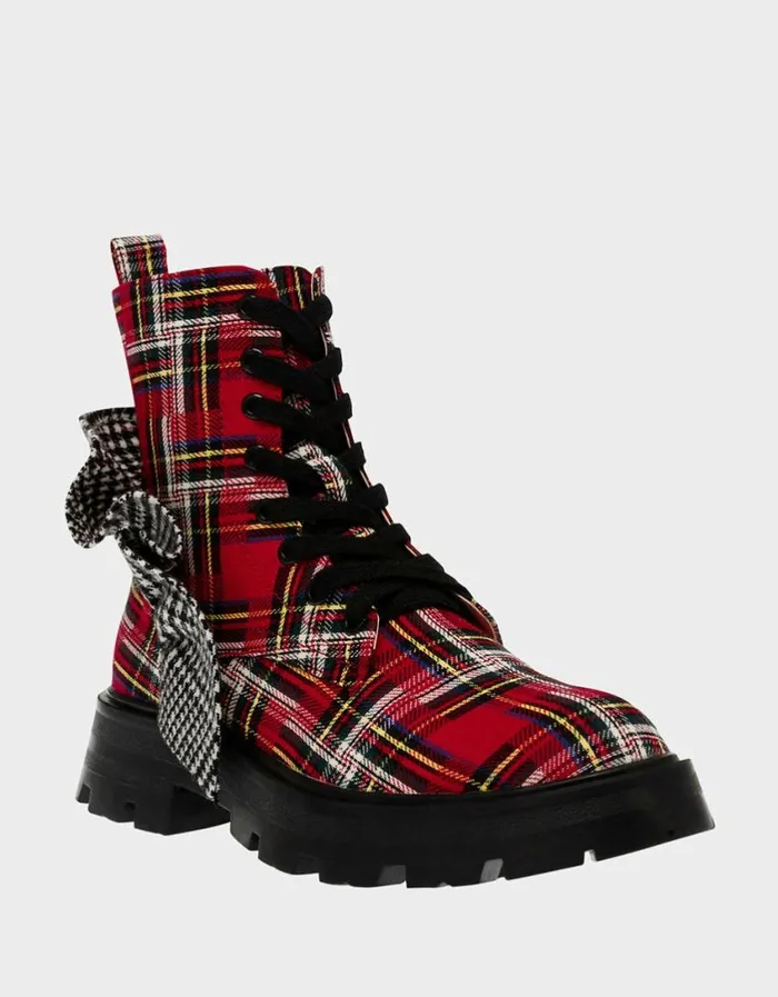 Betsey Johnson Women ROZEY RED PLAID Red Plaid