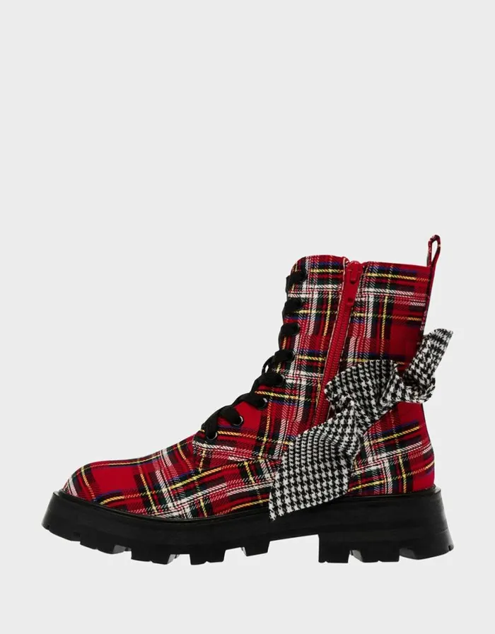 Betsey Johnson Women ROZEY RED PLAID Red Plaid