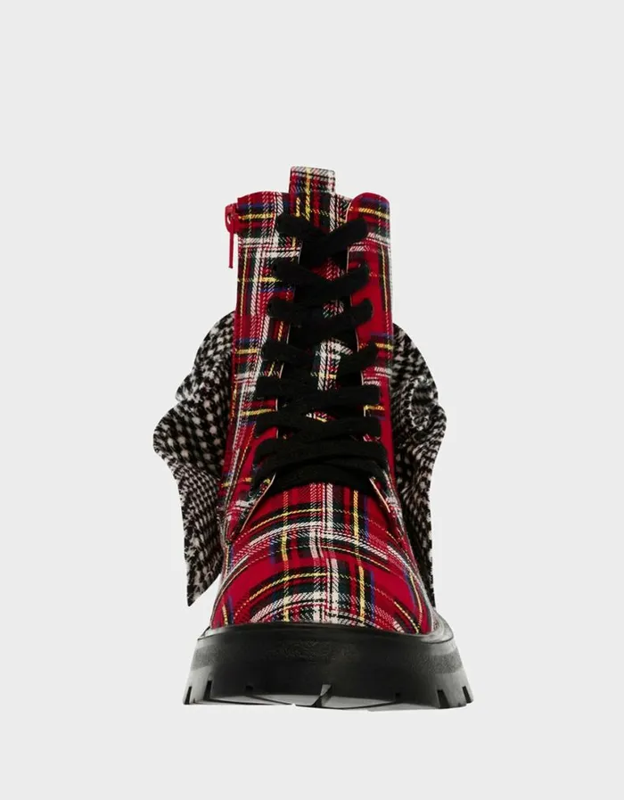 Betsey Johnson Women ROZEY RED PLAID Red Plaid