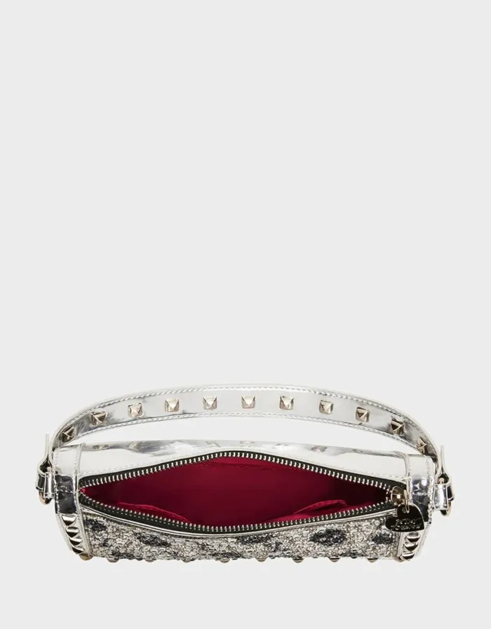 Betsey Johnson Women SKULL RHINESTONE TOP ZIP SILVER Silver Betsey Johnson Women SKULL RHINESTONE TOP ZIP SILVER Silver
