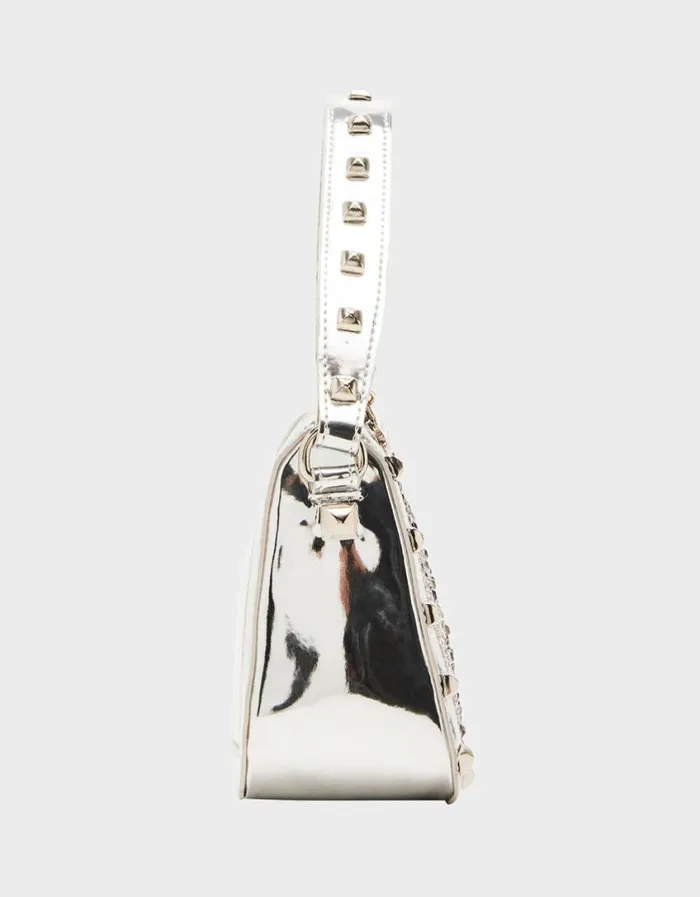Betsey Johnson Women SKULL RHINESTONE TOP ZIP SILVER Silver Betsey Johnson Women SKULL RHINESTONE TOP ZIP SILVER Silver