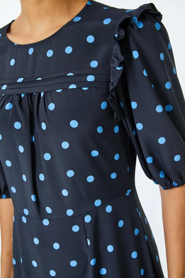Black Tiered Polka Dot Maxi Dress Women Roman Dresses