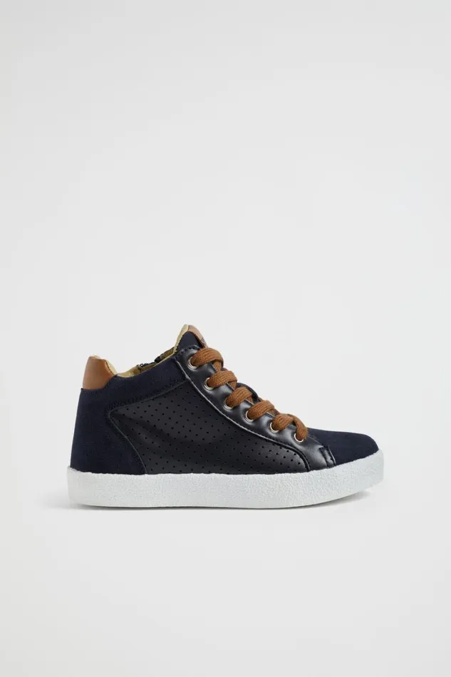 Boots Boy Seed Heritage Perforated High Top Navy