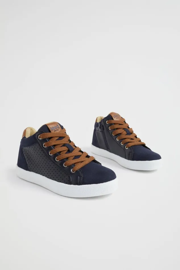 Boots Boy Seed Heritage Perforated High Top Navy