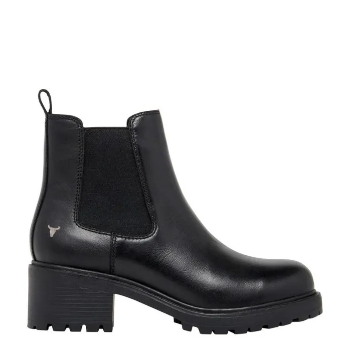 Boots Women Windsor Smith WISDOM BLACK LEATHER BOOTS