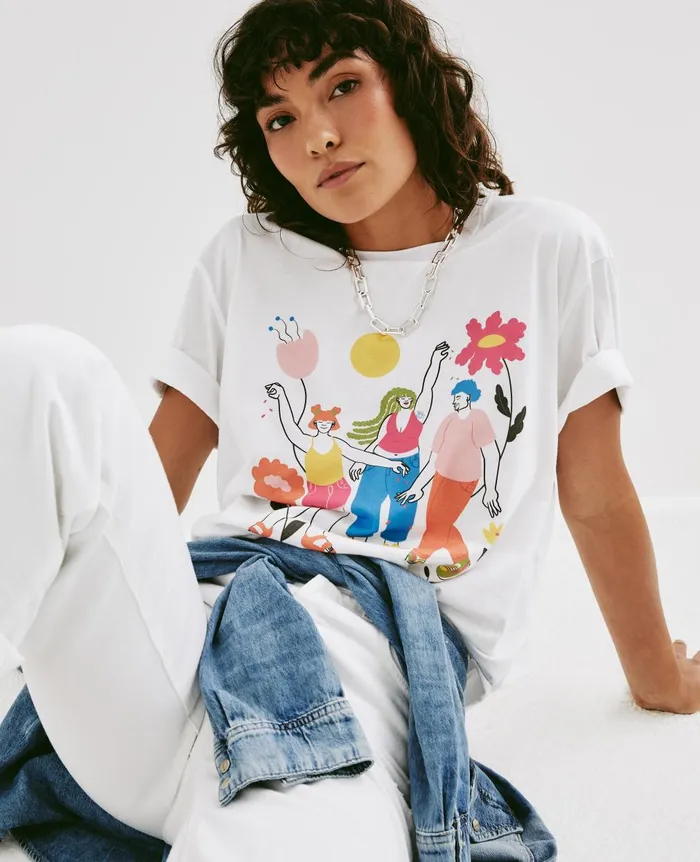 Bryce Crew Seeds Of Hope True White WomenMen AG Jeans Tees and Tanks