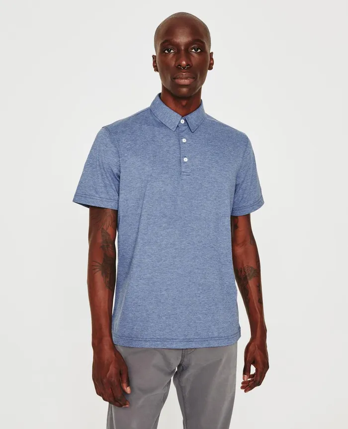 Bryce Polo Heather Navy Men AG Jeans Polos