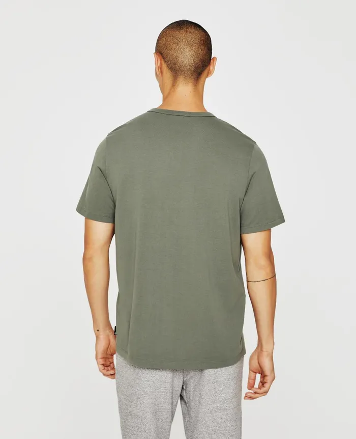 Bryce Short Sleeve Henley Hunter Sage Men AG Jeans Tees Bryce Short Sleeve Henley Hunter Sage Men AG Jeans Tees