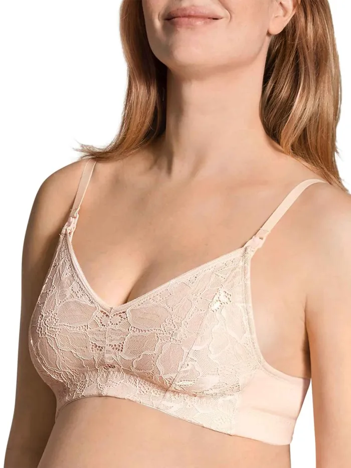 CALIDA Bras Women Nursing Bra Without Underwire Cradle To Cradle Certified Lace Parfait Pink