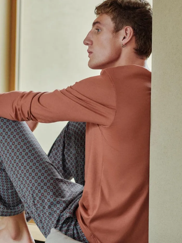 CALIDA Pyjama Pants Men Long Pants With Side Pockets Redwood