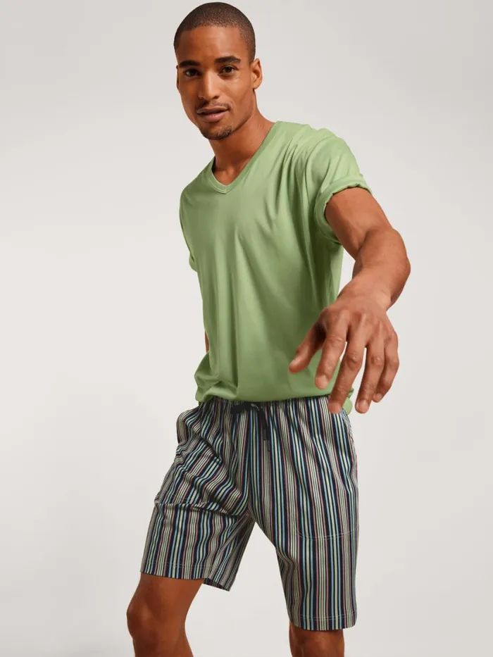 CALIDA Pyjama Pants Men Shorts Iris Green