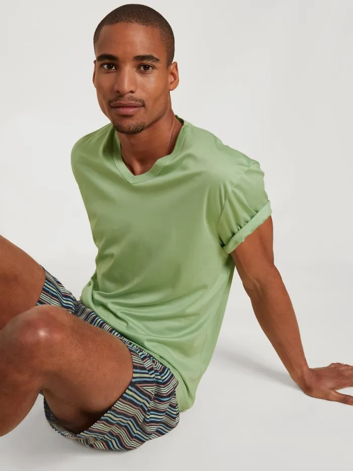 CALIDA Pyjama Pants Men Shorts Iris Green