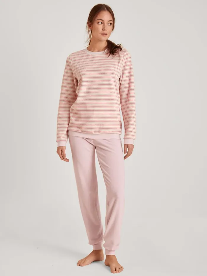 CALIDA Pyjamas Women Terry Pyjama With Cuff Peach Rose