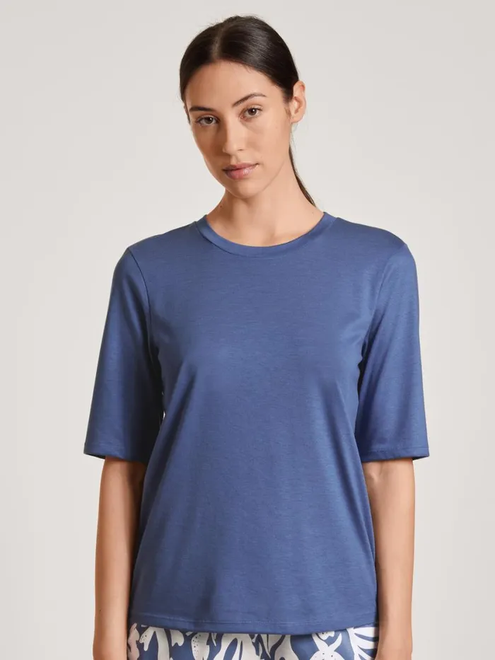 CALIDA Show All Women Shirt Short Sleeve Marine Water Blue