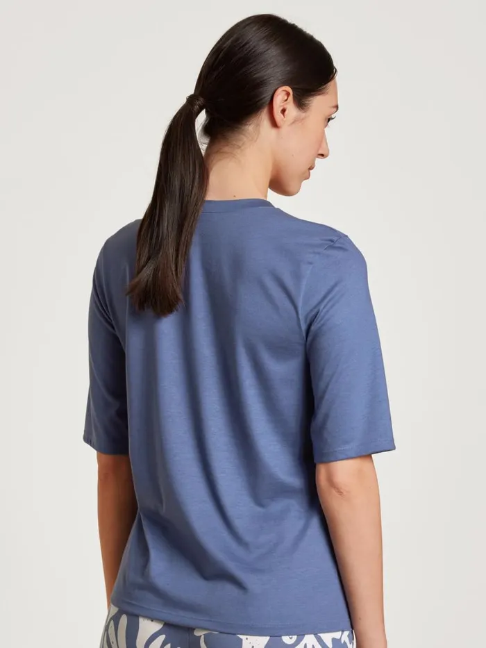 CALIDA Show All Women Shirt Short Sleeve Marine Water Blue