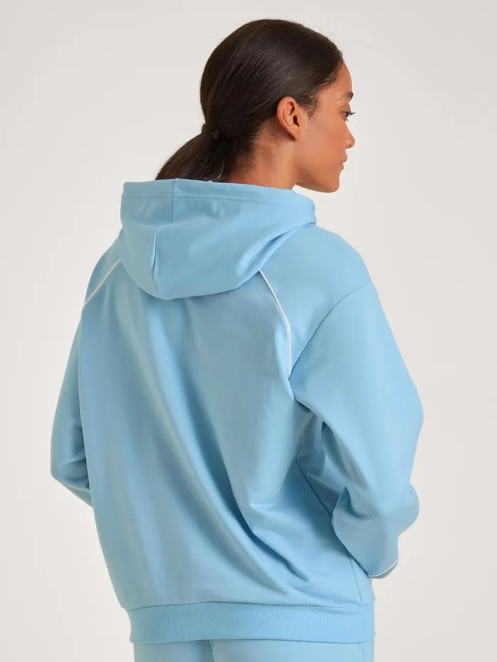 CALIDA Sweatshirts and Jackets Women Sweatshirt With Hood Placid Blue