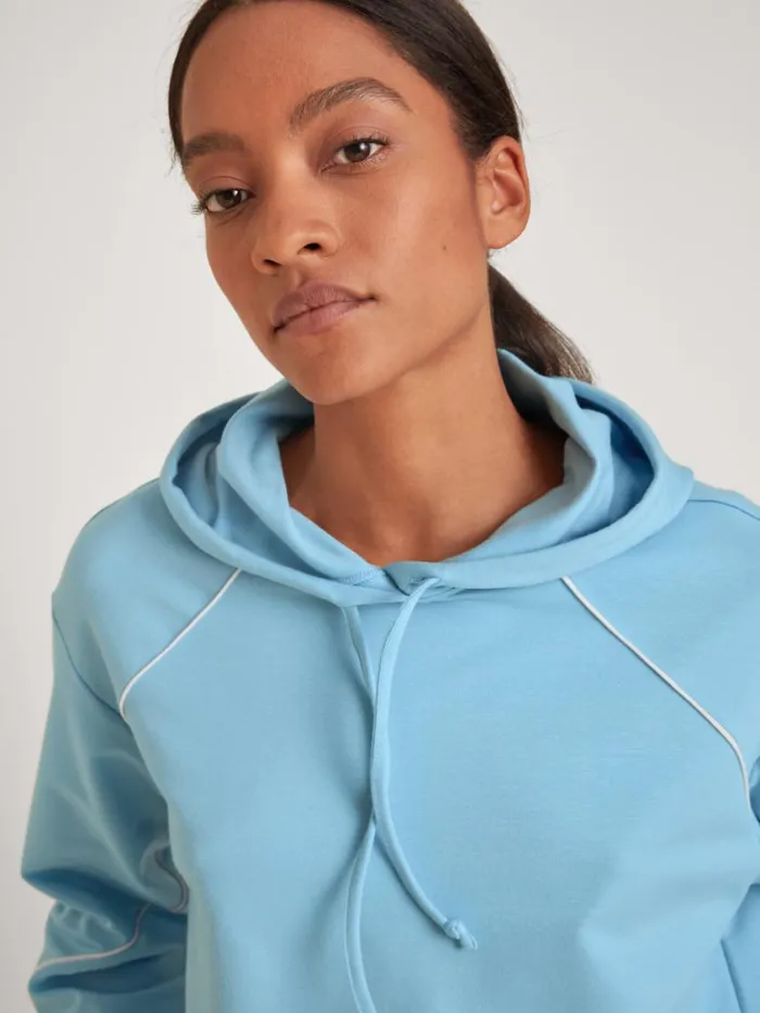 CALIDA Sweatshirts and Jackets Women Sweatshirt With Hood Placid Blue