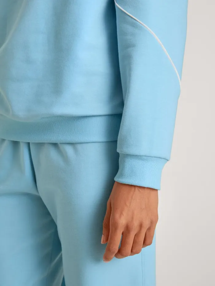 CALIDA Sweatshirts and Jackets Women Sweatshirt With Hood Placid Blue