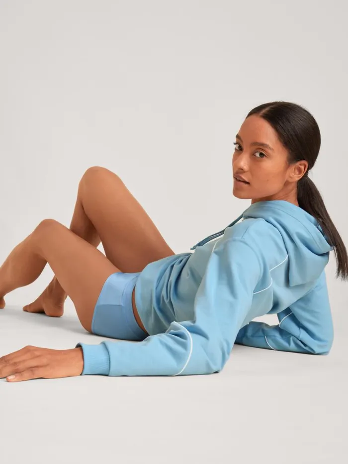CALIDA Sweatshirts and Jackets Women Sweatshirt With Hood Placid Blue