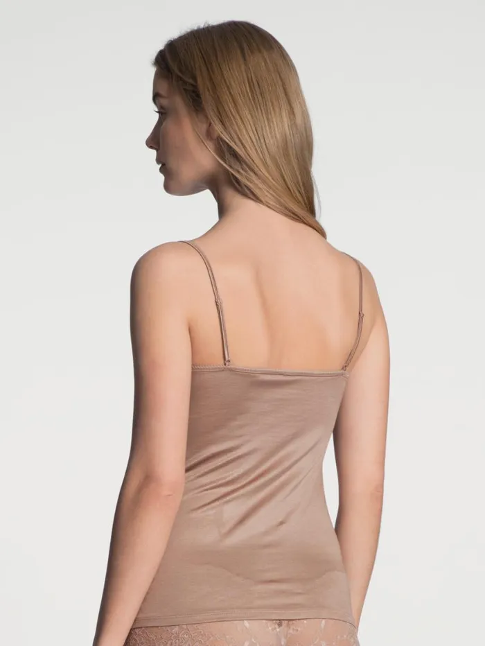 CALIDA Tops Women Spaghetti Strap Top With Lace Almondine