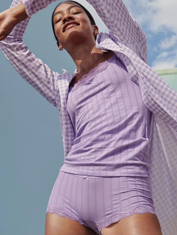 CALIDA Tops Women Spaghetti Top Digital Lavender