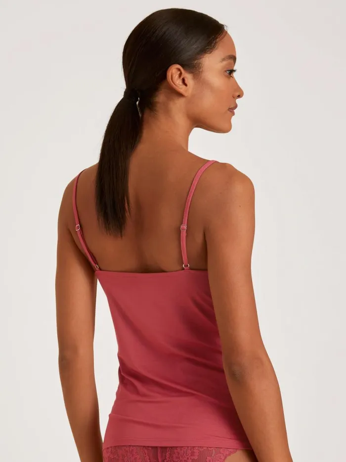 CALIDA Tops Women Spaghetti Top Pomegranate Red