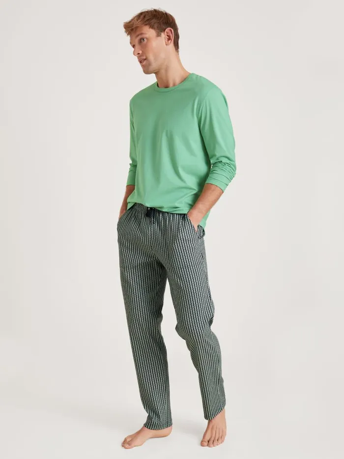 CALIDA Warming Nightwear Men Pants Ming Green