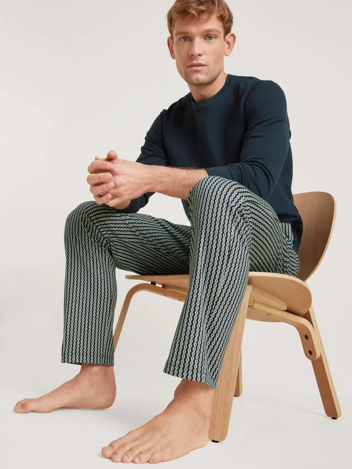 CALIDA Warming Nightwear Men Pants Ming Green