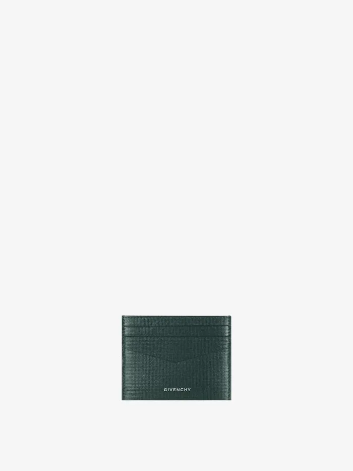 Card Holder In Classic 4g Leather Dark Green Men Givenchy Wallets and Card Holders