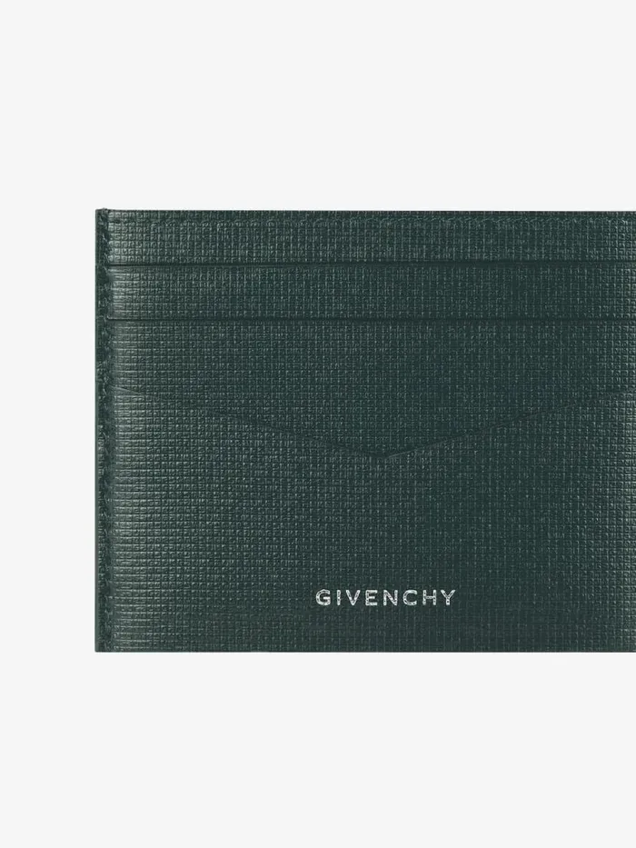 Card Holder In Classic 4g Leather Dark Green Men Givenchy Wallets and Card Holders