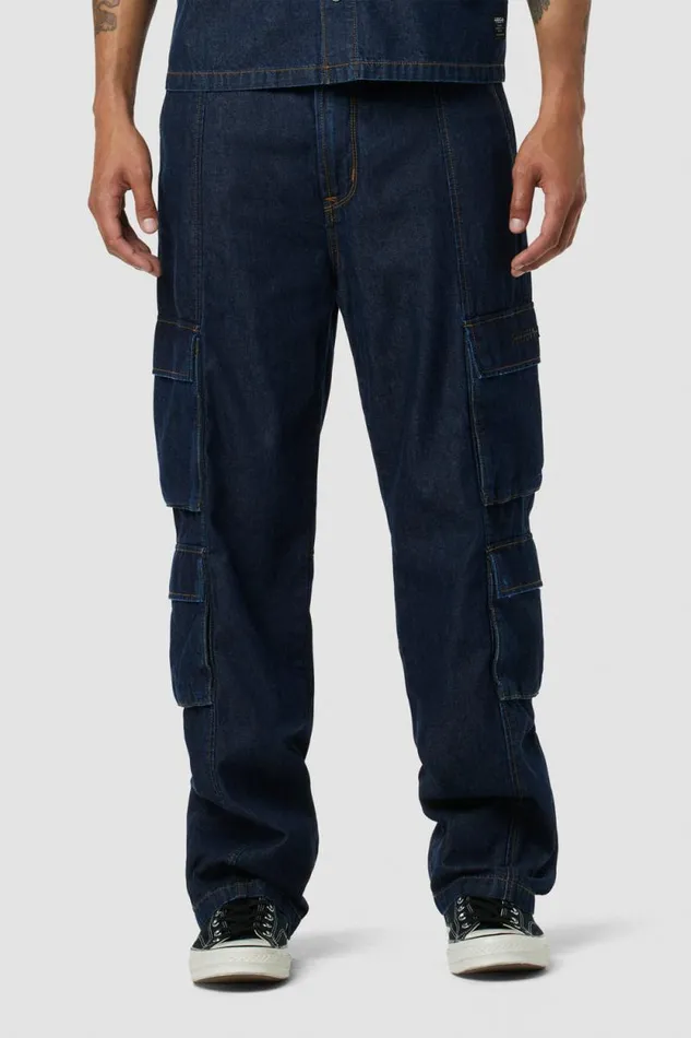 Cargo Men Hudson Jeans Wide Leg Cargo Dark Chambray