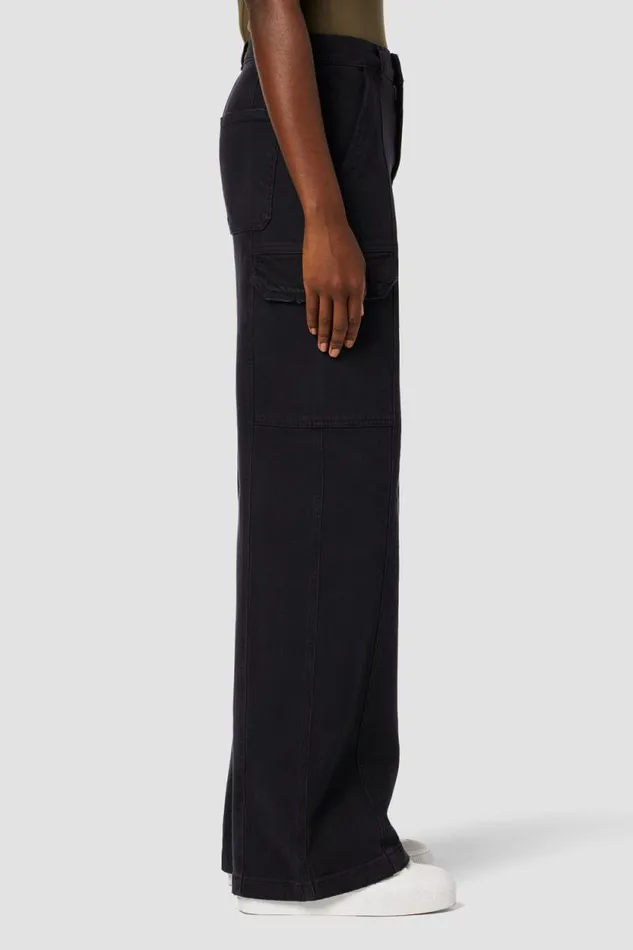 Cargo Women Hudson Jeans HighRise Wide Leg Cargo Black
