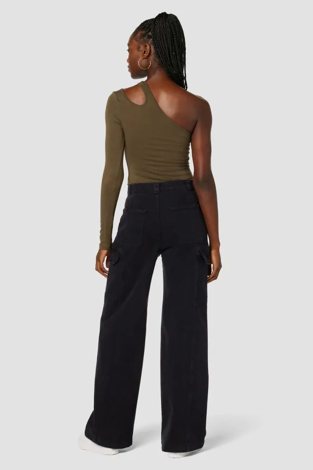 Cargo Women Hudson Jeans HighRise Wide Leg Cargo Black