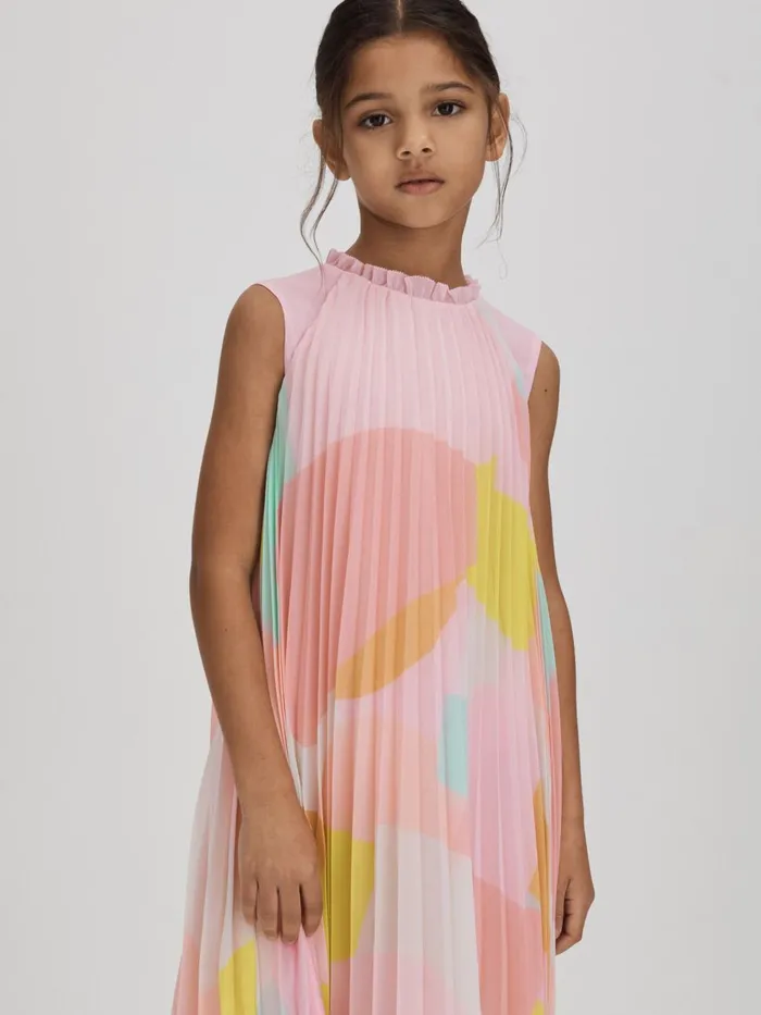Children Reiss Dresses Pixie Pleated Ruffle Dress Multi